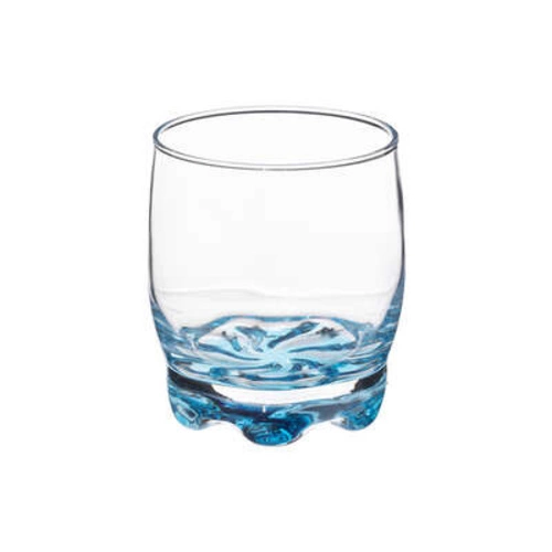 Zestaw szklanek Tin`eau do napojów z kolorowym dnem, szkło transparentne, 6 sztuk